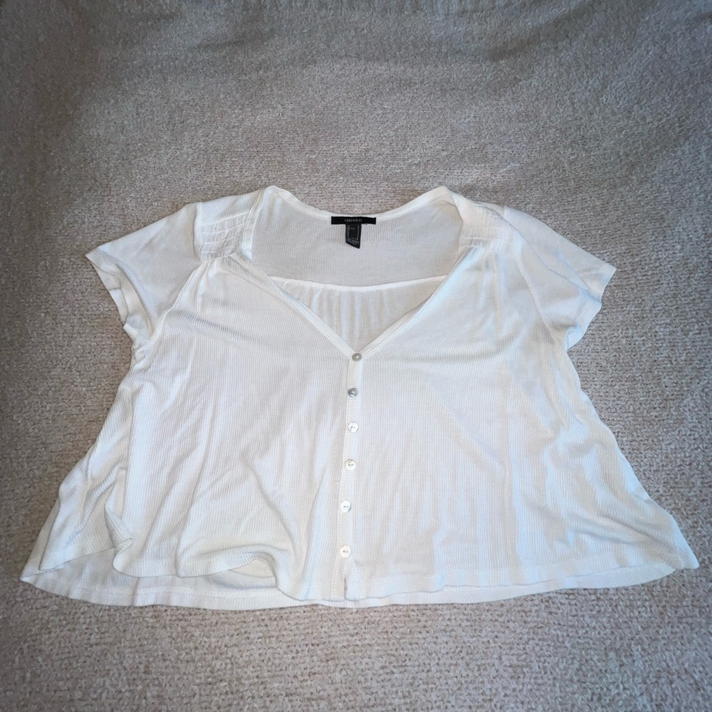 White flowy blouse